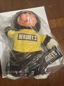 1982 Hershey's Chocolate Collector Teddybär 11 Zoll mit Etikett gelbes Shirt Gummi Gesicht - Bild 1 von 13