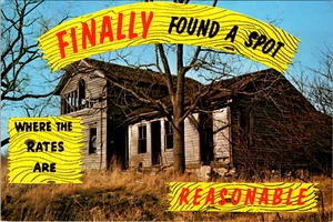 Vintage Postcard- FINALLY Found A Spot Where The Rates Are Reasonable, Unposted - Picture 1 of 2