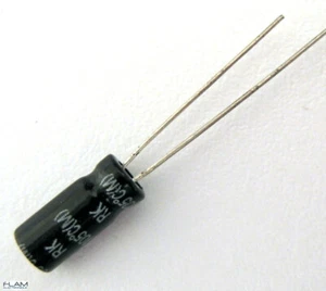Condensateur électrolytique 25V 10uF Aluminium Electrolytic Capacitor 10x5mm - Imagen 1 de 2