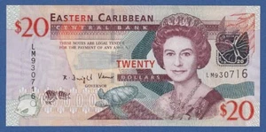 EAST CARIBBEAN STATES -- 20 DOLLARS ND ( 2008 ) -- UNC -- PREFIX LM -- PICK 49 . - Imagen 1 de 2