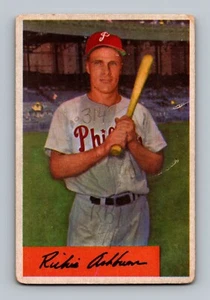 1954 Bowman #15 Richie Ashburn LOW GRADE HOF Vintage Baseball Card - Picture 1 of 2