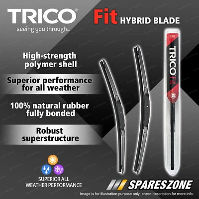 Pair Trico Hybrid Wiper Blades 600mm + 480mm for Jaguar S Type 2001-2005 - image 1 of 2