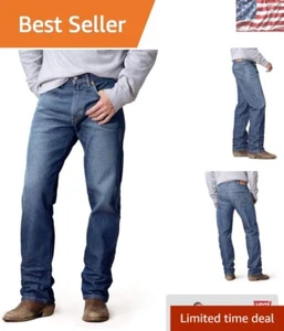 Comfortable Men's Cowboy Jeans with Bartack Clipping Guard & Waterless Stretch - Picture 1 of 8