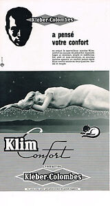 PUBLICITE  1964   KLEBER-COLOMBES   matelas  KLIM CONFORT