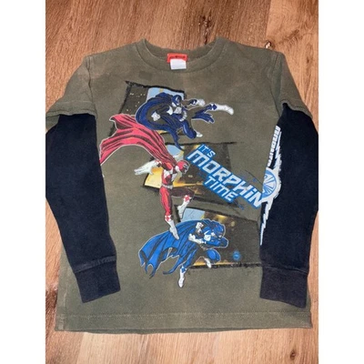 Camiseta De Colección Power Rangers Manga Larga Verde Oliva It's Morphin Time Niños Foto 1 de 4