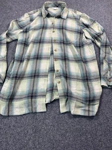 J Jill Shirt Womens Small Green Plaid Long Sleeve Button Up Outdoor - Picture 1 of 19