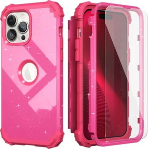 for Iphone 13 Pro Max Case with Screen Protector,3 in 1 Shockproof Slim Fit Hybr - Picture 1 of 17