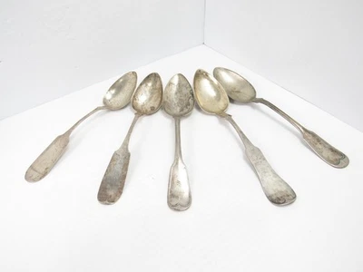 Cucharas de plata para monedas - Juego de 5 Foto 1 de 4