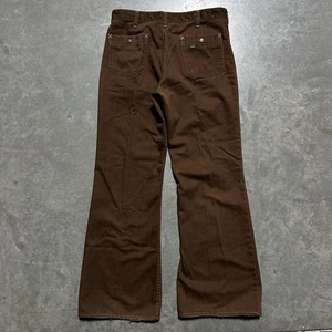 Pantalones de corte bota acampanados Lee Moleskin vintage años 70 talla 30x30 marrón garra 42 EE. UU. - Imagen 1 de 9
