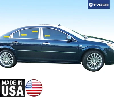 TYGER For 07-09 Saturn Aura 8PC Stainless Steel Chrome Pillar Post Trim Foto 1 de 4