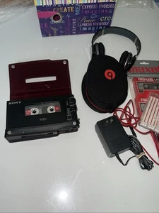 Sony Walkman WM-D6C ProW/Accesorios + Beats-Probado; Rebobinado y FFFWD Necesita ser arreglado - Imagen 1 de 12