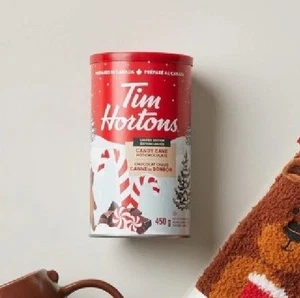 Tim Hortons Candy Cane Hot Chocolate 450g Jar Container Dry Mix LIMITED EDITION! - Foto 1 di 2