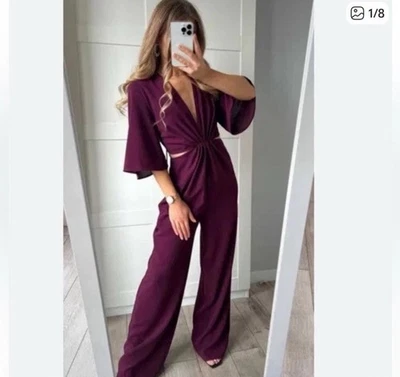 Mono Zara Borgoña Elegante Talla S Nuevo con Etiquetas Foto 1 de 4