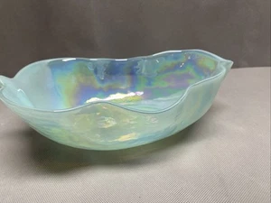 Vintage Murano Glas Yalos Casa Lusterware irisierend Herzstück Kunstglas Schale - Bild 1 von 18