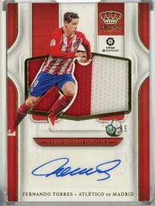 2019-20 Panini Cornerstones Fernando Torres Crown Royale Silhouettes Material Au - Picture 1 of 2