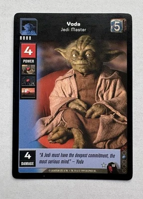 Коллекционная карточная игра 1999 Star Wars Young Jedi Yoda Jedi Master #10 — расшифровка - Изображение 1 из 4