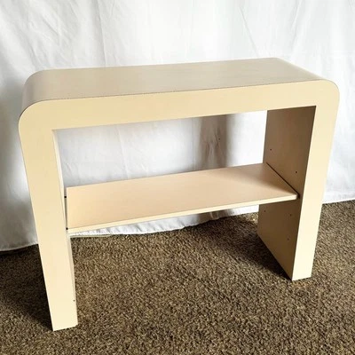 Consola cascada laminada rosa claro posmoderna con estante ajustable Foto 1 de 4