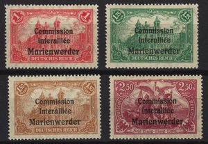 GERMANIA MARIENWERDER MI# 26/29 SET COMPLETO COME NUOVO COMPLETO ORIGINALE GOMMA CERNIERA - Foto 1 di 2