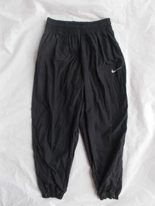 NIKE Windbreaker TRACK PANTS Nylon/Poly FULL Side Zip BLACK Kid/Youth Large NWOT - Picture 1 of 17