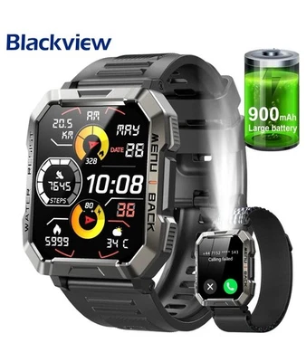Blackview W60 Waterproof Smartwatch with Emergency Lighting 2.01'' Screen 900mAh - Image 1 of 4