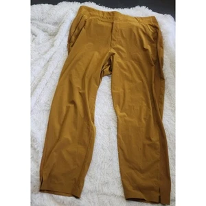 Athleta Brooklyn Ankle Pants Brass Yellow Pull On Lightweight Size 16 - Picture 1 of 10