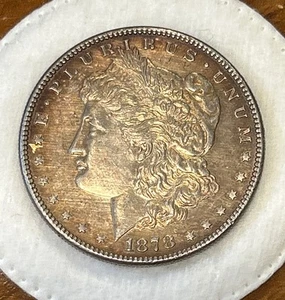 Dólar de plata Old Man Duffy’s 1878 clásico SF sin circular, tono mediano envío EZ, DM 904 - Imagen 1 de 4