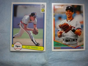Alan Trammell 2 card lot, 1982 Donruss error card # 76, 1994 ToppsGold # 75 - Picture 1 of 6