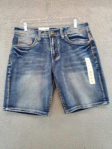 Axe & Crown klassische gerade Jeansshorts für Herren 31W Salzwasserwaschung neu mit Etikett - Bild 1 von 22