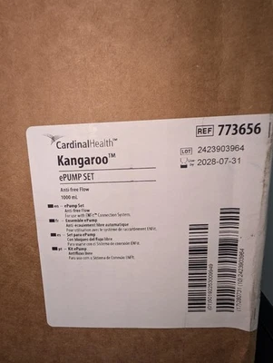 JUEGO BOMBA CANGURO 773656 EPUMP 1000ML, SIN DEHP - Pack 30 Estuche Nuevo Foto 1 de 4