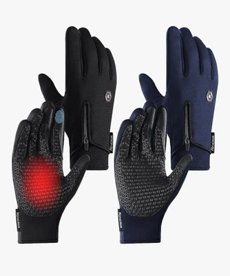Warm Winter Running Gloves 2 Pair Aenmtu Size Medium  - Image 1 of 2