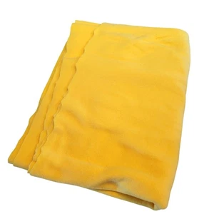Bright Yellow Fleece Fabric 62 x 20" Soft Warm Material for Craft Sew Remnant  - Picture 1 of 9