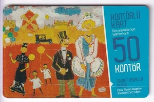 ASIE TELECARTE / PHONECARD .. TURQUIE 50KT TTK ART PEINTURE EK 2011 CHIP/PUCE - Picture 1 of 1