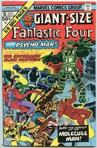 Fantastic Four GIANT-SIZE #5 (Marvel Comics 1975) Inhumans! Black Panther! - Picture 1 of 6