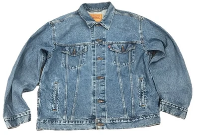 Chaqueta de Camionero Denim Azul Claro Levis Tipo III Años 90 De Colección 70507 0389 HECHA EN EE. UU. XL Foto 1 de 4