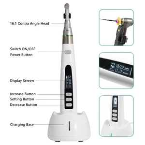 Dental Endodontie Treament Mikromotor mit Licht LED Endo Motor 16:1 Winkelstück - Bild 1 von 24