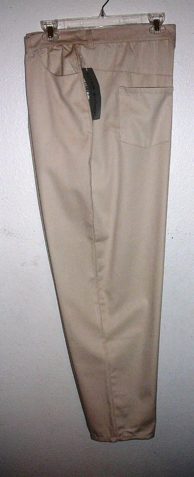PANTALONES ALLYSON WHITMORE~Beige~Frente Plano~Bolsillos~Miss Talla 16~NUEVO CON ETIQUETAS Foto 1 de 1