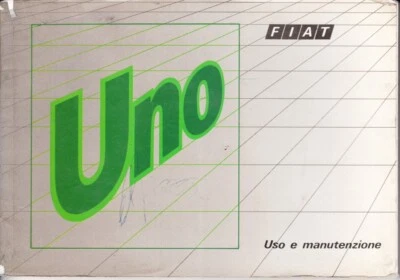 LIBRETTO USO E MANUTENZIONE ORIGINALE PER  FIAT UNO 45 - 60 -TURBO i.e.-TURBO DS - Immagine 1 di 4