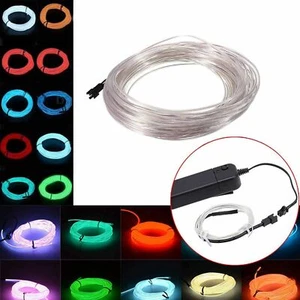 3M Flexible LED Neon Light Glow EL StripTube Wire Rope Battery Cosplay Party TM - Picture 1 of 16