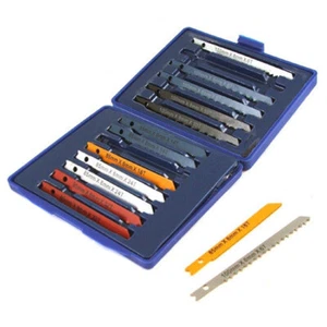 14PC JIGSAW BLADE SET U FITTING FITS BLACK & DECKER JIG SAWS METAL PLASTIC WOOD - Picture 1 of 3
