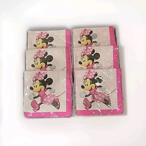 Lot Of 6: Minnie Mouse Forever Beverage Napkins 5"x5" (Pack Of 16 -Total 96) - Picture 1 of 5
