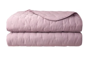 NWT New Yves Delorme Quilted Bedcover Runner Lila Triomphe Lilac Purple Organic - Picture 1 of 20