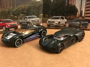 Hot Wheels (lot of 2) exotic sports cars, black 1/64 scale Cars - Picture 1 of 10