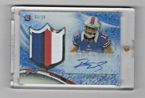 2013 TOPPS PLATINUM ROBERT WOODS ROOKIE 4 COLOR AUTO'D/ PATCH /50 BILLS - Bild 1 von 2