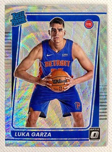 2021-22 Donruss Optic Luka Garza Rated Rookie Card RC #164 Silver Wave Prizm