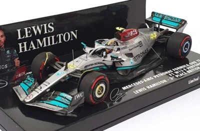 Minichamps 1/43 Scale 417 221044 - F1 Mercedes AMG Hamilton 3rd British GP 2022 - Image 1 of 4