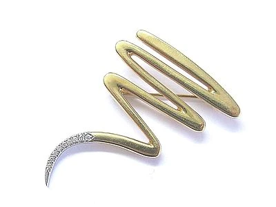 Broche prendedor de diamantes Tiffany & Co Paloma Picasso SQUIGGLE .25 quilates Foto 1 de 3