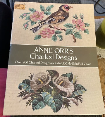 Vtg Rare Dover Needlework Series Anne Orr's Charted Designs Cross Stitch 1978 Bk - Image 1 of 4