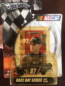 2004 KURT BUSCH #97 HOTWHEELS RACE DAY SERIES CAR AND COLLECTOR CARD