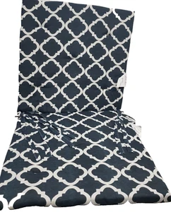 Set aus 2 gleichen Stuhlkissenauflagen mit Krawatten, 16x16 Zoll quadratisch, schwarz & weiss Vierfachfolie, CV - Bild 1 von 10