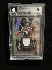 2021-22 Select Sparks Memorabilia #1 Davion Mitchell Beckett 9 Mint LOW Pop - Bild 1 von 9